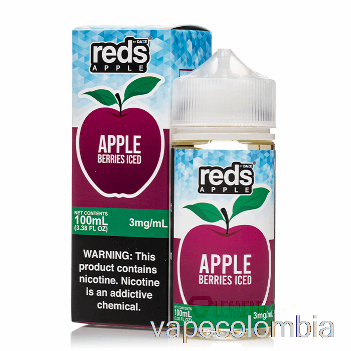 Vape Desechable De Bayas Heladas - E-jugo De Manzana Roja - 7 Daze - 100ml 12mg